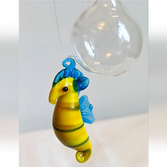 ADD ON Set of 4 Glass Art Floating Fish with Bubble Colorful VTG New BUNDLE - Picture 5 of 7